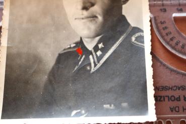 Preview: Portrait eines SS- Hauptscharführer - Widmung auf Rückseite 1943